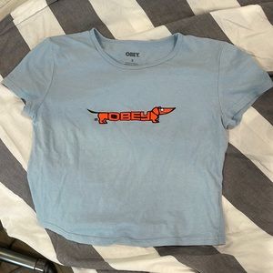 obey womens baby tee NWOT